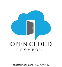 cloud symbol opens with a black door icon