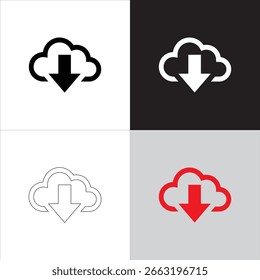 The cloud symbol represents digital storage. It signifies data saved online securely. This icon is perfect for tech designs. Use it for cloud computing visuals. Ideal for modern technology projects.