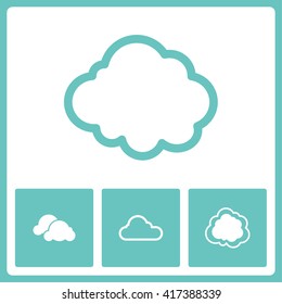 Cloud symbol. Web vector graphic. Design collection.