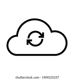 Cloud Sync Computer Icon Vector