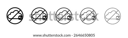 cloud sync disable icon flat simple outline logo