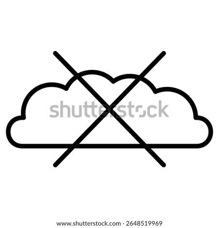 cloud sync disable icon Outline isolated logo mark