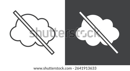 cloud sync disable icon symbol illustration logo