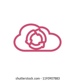 Cloud sync icon 