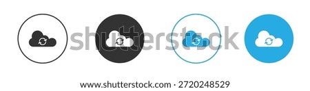 Cloud sync icon for app and web design. Simple element illustration.