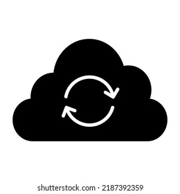 Cloud Sync Icon, Editable Vector