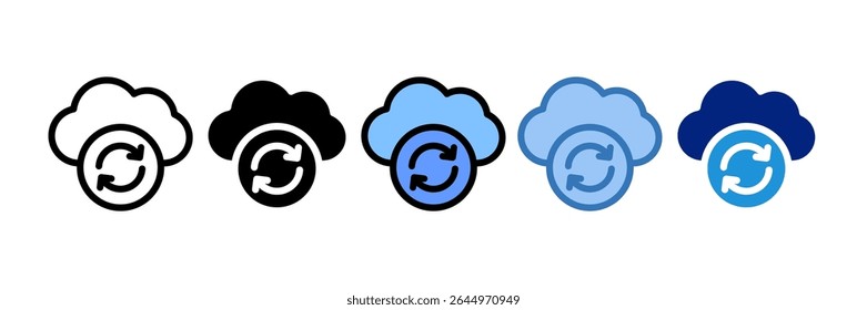Cloud Sync Icon Element For Design