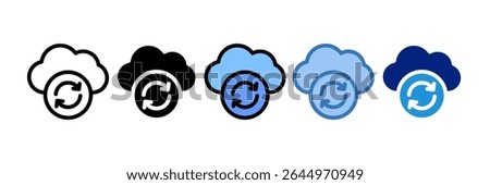 Cloud Sync Icon Element For Design