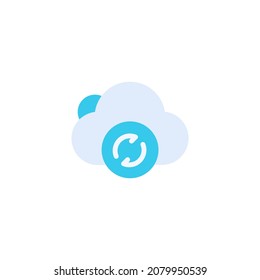 cloud sync icon flat style graphic design vector - Powered by Shutterstock - Get 15% off with code: PIKWIZARD15