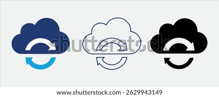 Cloud sync icon for real-time file synchronization