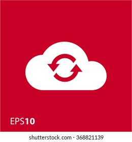 Cloud sync icon for web