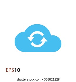 Cloud sync icon for web