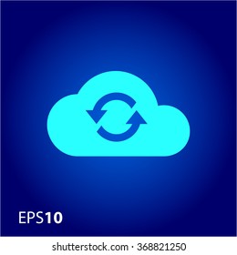 Cloud sync icon for web