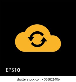 Cloud sync icon for web