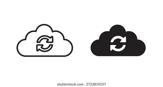 Cloud sync icons Symbol, logo illustration. icon concept for web design