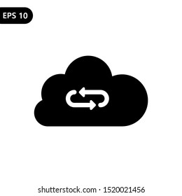Cloud sync or cloud refresh for app icon vector illustration. eps10