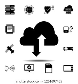 Cloud sync refresh icon. Simple glyph vector element of Technology icons set for UI and UX, website or mobile application
