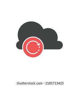 Cloud sync or cloud refresh icons  symbol vector elements for infographic web