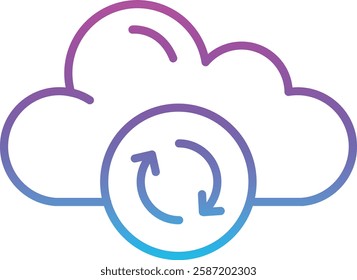 Cloud Sync vector icon. Can be used for printing, mobile and web applications.