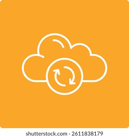 Cloud Sync vector icon. Can be used for printing, mobile and web applications.