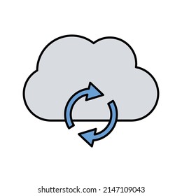 Cloud sync Vector icon which is suitable for commercial work and easily modify or edit it

