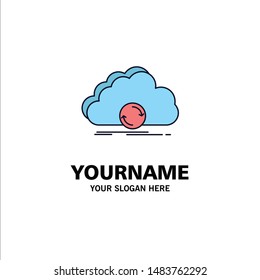 cloud, syncing, sync, data, synchronization Flat Color Icon Vector