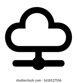 cloud system icon isolated sign symbol vector illustration - high quality black style vector icons

