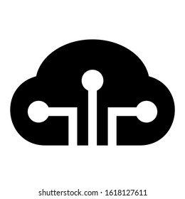 cloud system icon isolated sign symbol vector illustration - high quality black style vector icons

