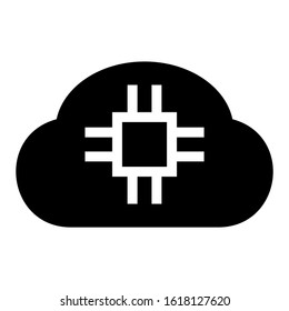 cloud system icon isolated sign symbol vector illustration - high quality black style vector icons

