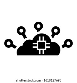 cloud system icon isolated sign symbol vector illustration - high quality black style vector icons
