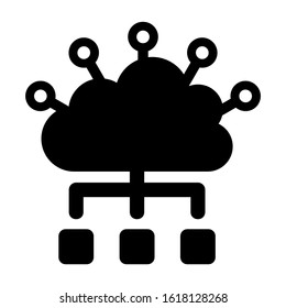 cloud system icon isolated sign symbol vector illustration - high quality black style vector icons
