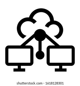 cloud system icon isolated sign symbol vector illustration - high quality black style vector icons
