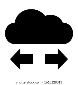 cloud system icon isolated sign symbol vector illustration - high quality black style vector icons
