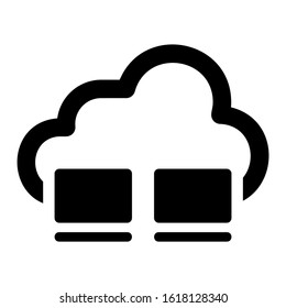 cloud system icon isolated sign symbol vector illustration - high quality black style vector icons
