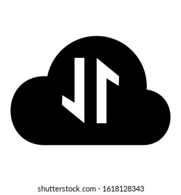 cloud system icon isolated sign symbol vector illustration - high quality black style vector icons

