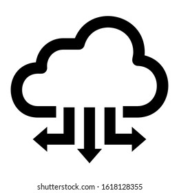 cloud system icon isolated sign symbol vector illustration - high quality black style vector icons
