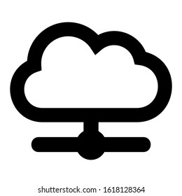 cloud system icon isolated sign symbol vector illustration - high quality black style vector icons

