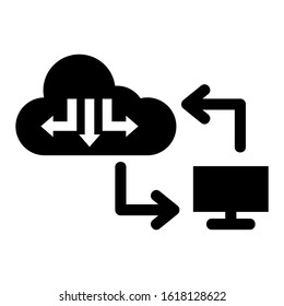 cloud system icon isolated sign symbol vector illustration - high quality black style vector icons
