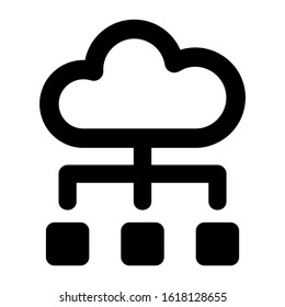 cloud system icon isolated sign symbol vector illustration - high quality black style vector icons
