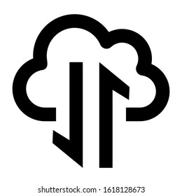 cloud system icon isolated sign symbol vector illustration - high quality black style vector icons

