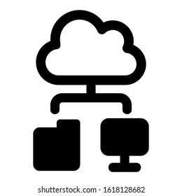 cloud system icon isolated sign symbol vector illustration - high quality black style vector icons
