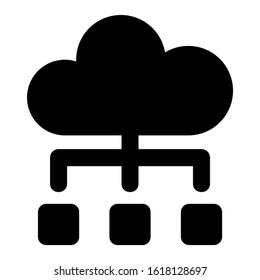 cloud system icon isolated sign symbol vector illustration - high quality black style vector icons
