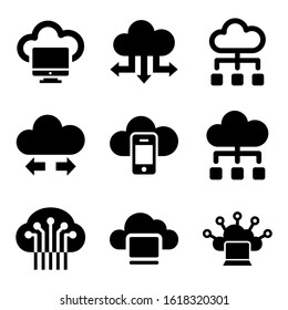 cloud system icon isolated sign symbol vector illustration - Collection of high quality black style vector icons
