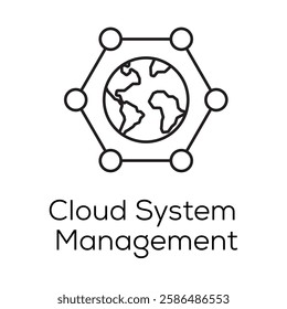 Cloud System Management Icon – IT Networking and Cloud Optimization