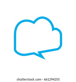 cloud talk chat logo template