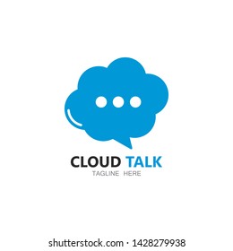 Cloud talk logo vector illustration concept
