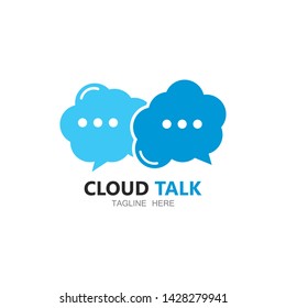Cloud talk logo vector illustration concept