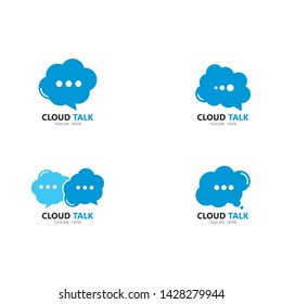 Cloud talk logo vector illustration concept