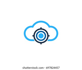 Cloud Target Icon Logo Design Element