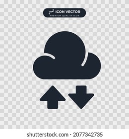 cloud tech icon symbol template for graphic and web design collection logo vector illustration